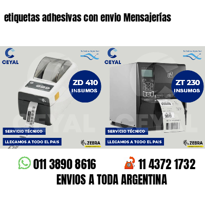 etiquetas adhesivas con envio Mensajerías