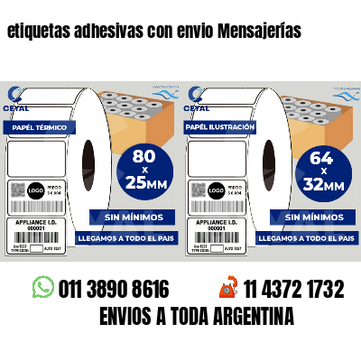 etiquetas adhesivas con envio Mensajerías
