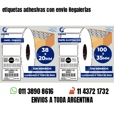 etiquetas adhesivas con envio Regalerías
