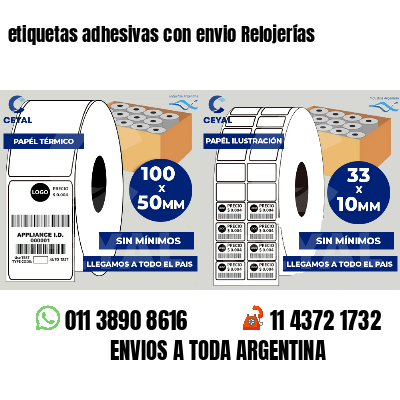 etiquetas adhesivas con envio Relojerías