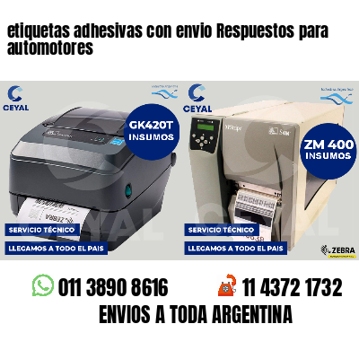 etiquetas adhesivas con envio Respuestos para automotores