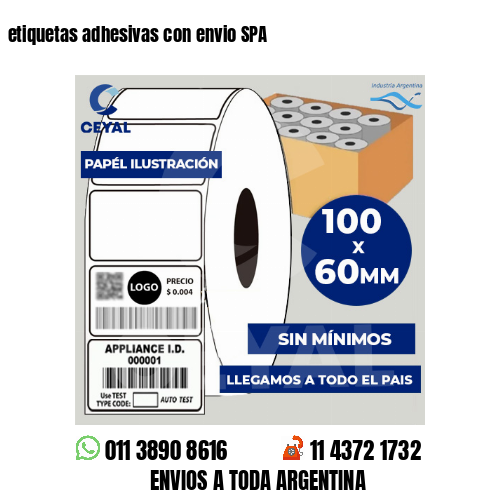 etiquetas adhesivas con envio SPA