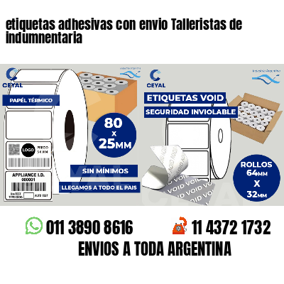 etiquetas adhesivas con envio Talleristas de indumnentaria