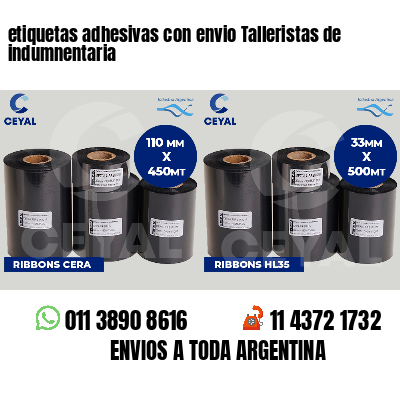 etiquetas adhesivas con envio Talleristas de indumnentaria
