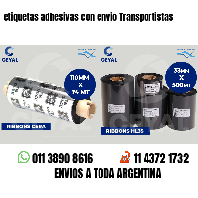 etiquetas adhesivas con envio Transportistas