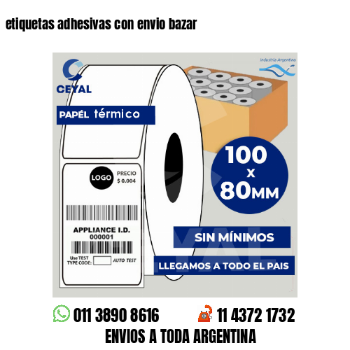 etiquetas adhesivas con envio bazar