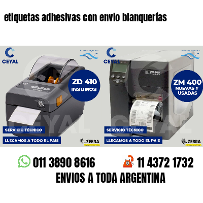 etiquetas adhesivas con envio blanquerías