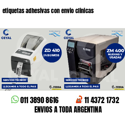 etiquetas adhesivas con envio clinicas