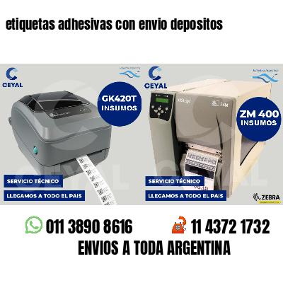 etiquetas adhesivas con envio depositos