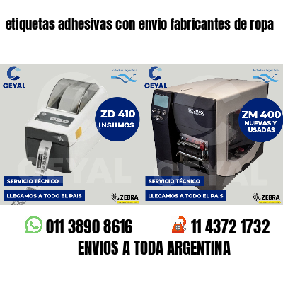 etiquetas adhesivas con envio fabricantes de ropa