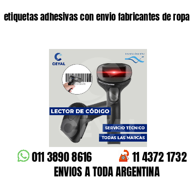etiquetas adhesivas con envio fabricantes de ropa