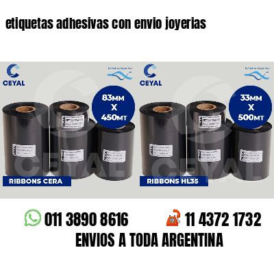 etiquetas adhesivas con envio joyerias