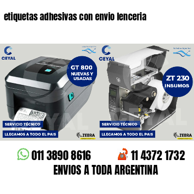 etiquetas adhesivas con envio lenceria