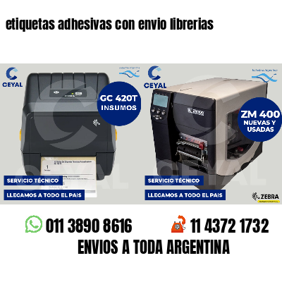 etiquetas adhesivas con envio librerias