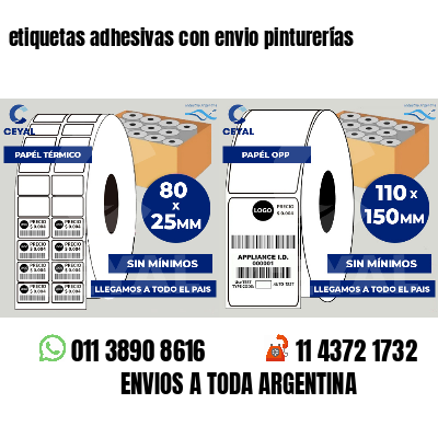 etiquetas adhesivas con envio pinturerías
