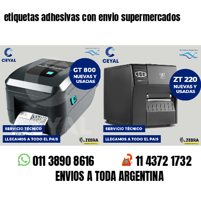 etiquetas adhesivas con envio supermercados