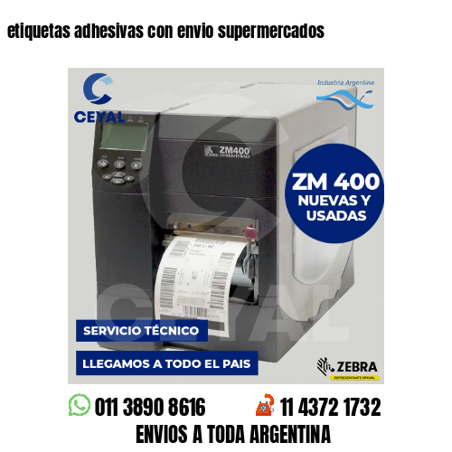 etiquetas adhesivas con envio supermercados