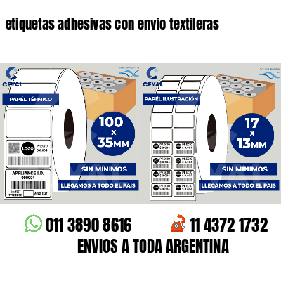 etiquetas adhesivas con envio textileras