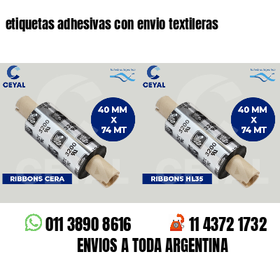 etiquetas adhesivas con envio textileras