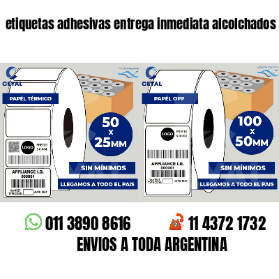 etiquetas adhesivas entrega inmediata alcolchados