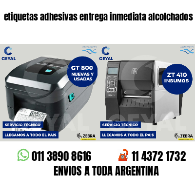 etiquetas adhesivas entrega inmediata alcolchados