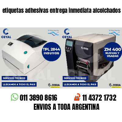 etiquetas adhesivas entrega inmediata alcolchados