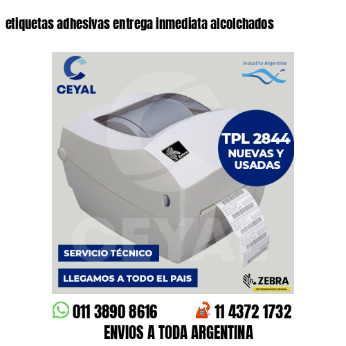etiquetas adhesivas entrega inmediata alcolchados
