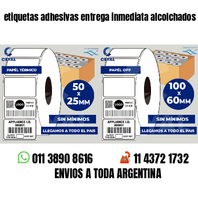 etiquetas adhesivas entrega inmediata alcolchados