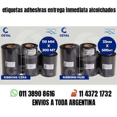 etiquetas adhesivas entrega inmediata alcolchados