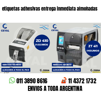 etiquetas adhesivas entrega inmediata almohadas