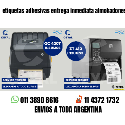 etiquetas adhesivas entrega inmediata almohadones