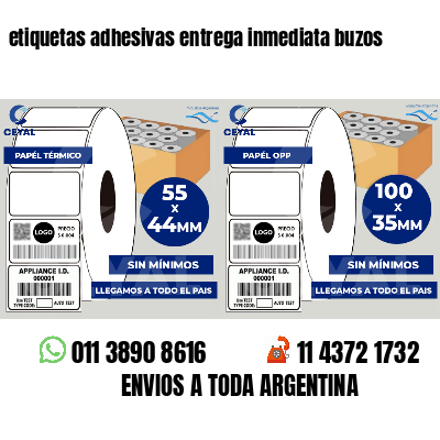 etiquetas adhesivas entrega inmediata buzos