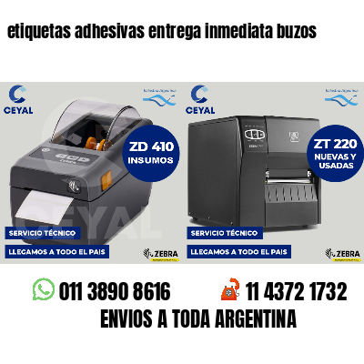 etiquetas adhesivas entrega inmediata buzos