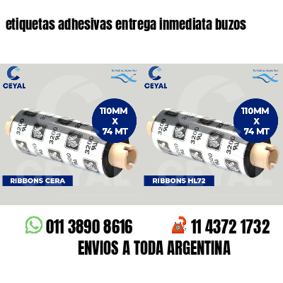etiquetas adhesivas entrega inmediata buzos