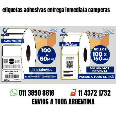 etiquetas adhesivas entrega inmediata camperas