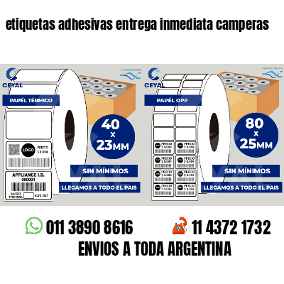 etiquetas adhesivas entrega inmediata camperas