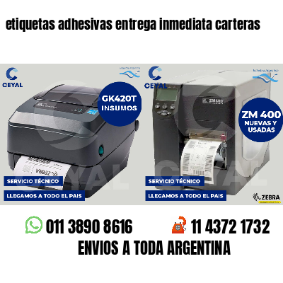 etiquetas adhesivas entrega inmediata carteras