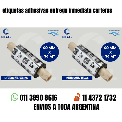 etiquetas adhesivas entrega inmediata carteras