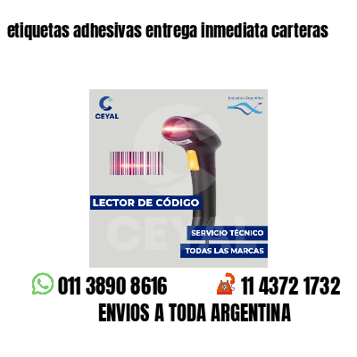 etiquetas adhesivas entrega inmediata carteras