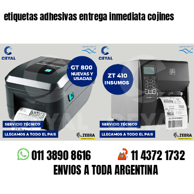 etiquetas adhesivas entrega inmediata cojines