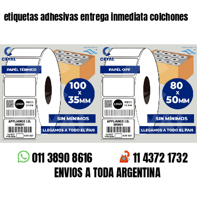 etiquetas adhesivas entrega inmediata colchones