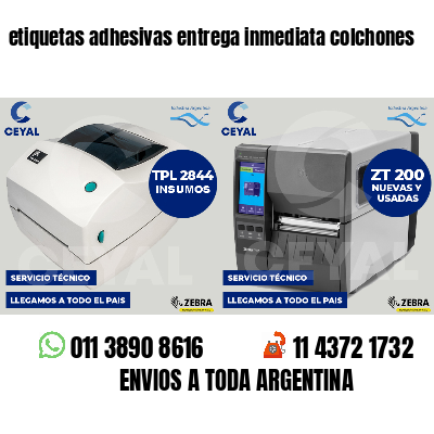 etiquetas adhesivas entrega inmediata colchones