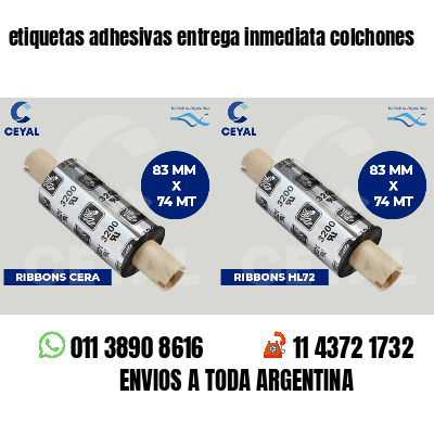 etiquetas adhesivas entrega inmediata colchones