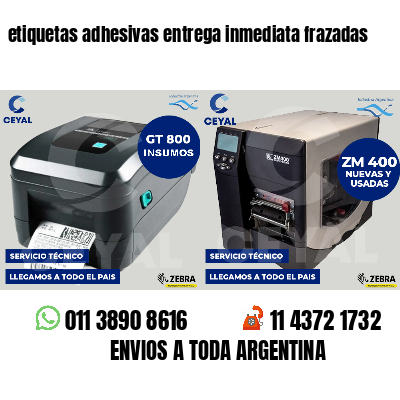 etiquetas adhesivas entrega inmediata frazadas