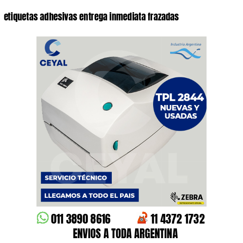 etiquetas adhesivas entrega inmediata frazadas
