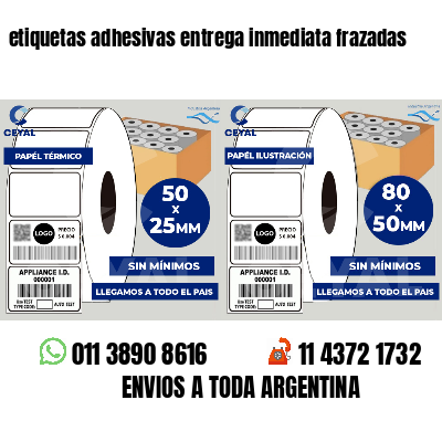 etiquetas adhesivas entrega inmediata frazadas