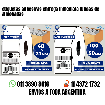 etiquetas adhesivas entrega inmediata fundas de almohadas