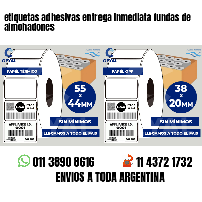 etiquetas adhesivas entrega inmediata fundas de almohadones