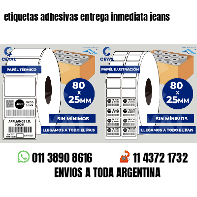 etiquetas adhesivas entrega inmediata jeans