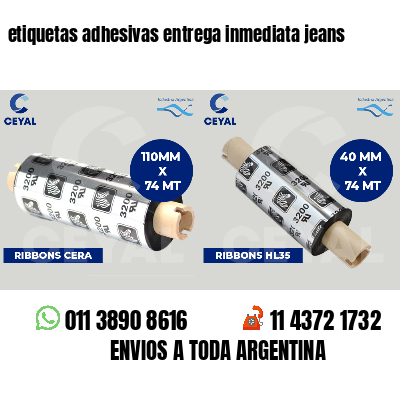 etiquetas adhesivas entrega inmediata jeans